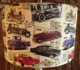 Shabby Chic Lamp Shade Vintage Cars Lightshade Fatta Da Mamma Free Gift