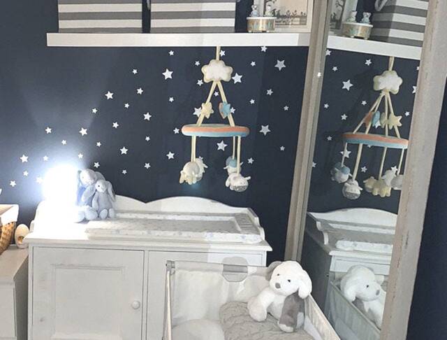 Removable Star Wall Decals - Gold Stickers Nursery Decor Stars Silver Custom Colour - image 1