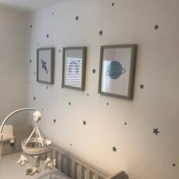 Removable Star Wall Decals - Gold Stickers Nursery Decor Stars Silver Custom Colour - thumbnail 2