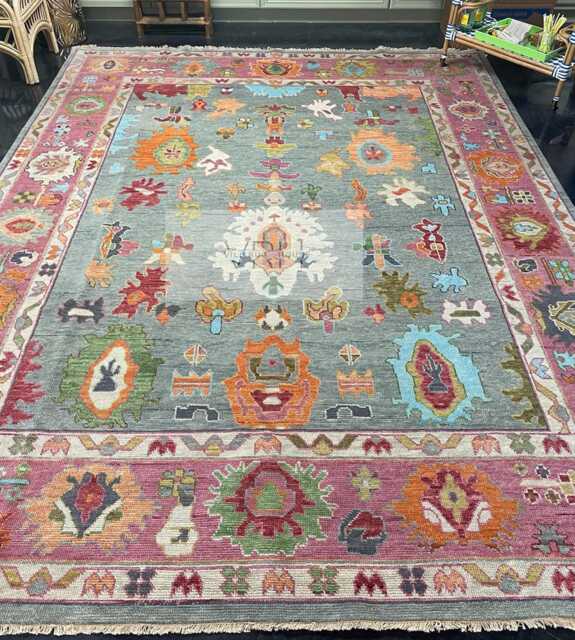 Exquisite Maroon Pink White Oushak Hand Knotted 4x6, 5x8, 6x9, 8x10, 9x12, 10x14 Ft Handmade Rugs For Living Room - Antique Contemporary Rug - image 1