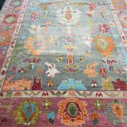 Exquisite Maroon Pink White Oushak Hand Knotted 4x6, 5x8, 6x9, 8x10, 9x12, 10x14 Ft Handmade Rugs For Living Room - Antique Contemporary Rug - thumbnail 2