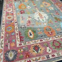 Exquisite Maroon Pink White Oushak Hand Knotted 4x6, 5x8, 6x9, 8x10, 9x12, 10x14 Ft Handmade Rugs For Living Room - Antique Contemporary Rug - thumbnail 3