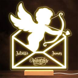 Cupid in An Envelope Happy Valentine's Day Personalised Gift Lamp Night Light - thumbnail 1