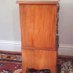 Vintage Georgian Style Mahogany Four Drawer Bedside Chest Of Drawers - thumbnail 4