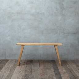 Recycled Teak Wood Console Table - Rustic Entryway Table, Modern Tapered Legs - thumbnail 3