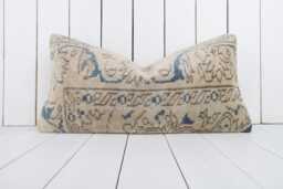 Vintage Turkish Kilim Pillow Cover, 12x24 Inch Lumbar Home Decor - thumbnail 1