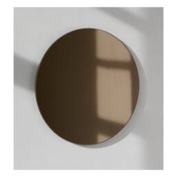 Orbis??? Bronze Tinted Round Contemporary Custom Frameless Mirror - Large, Xl - thumbnail 1