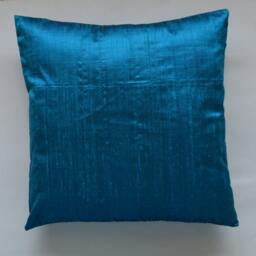Teal Colored Dupioni Pure Silk Cushion Cover/Code 76 /12x12, 12x16, 12x20, 14x20, 14x24, 16x16, 18x18, 20x20, 22x22, 24x24 - thumbnail 2