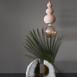 Wood Pendant Light Modern Rustic Chandelier Lighting Minimal Home Decor Bare Bulb Lamp - thumbnail 3