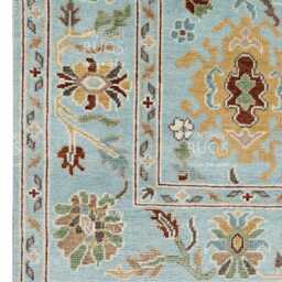 Lt. Blue Exquisite Oushak Style Hand Knotted Rug 4x6, 5x8, 6x9, 8x10, 9x12, 10x14 Ft Contemporary Handmade Rugs For Living Room - thumbnail 3