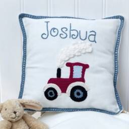 Personalised Tractor Baby Cushion , Farm Room, Lovers Little Farmer Gift, Nursery - thumbnail 3
