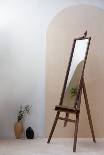 Konk ??? Namju Easel Mirror Solid Walnut Mid Century Style, Freestanding Bespoke Sizes Available - image 1