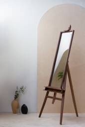 Konk ??? Namju Easel Mirror Solid Walnut Mid Century Style, Freestanding Bespoke Sizes Available - thumbnail 1