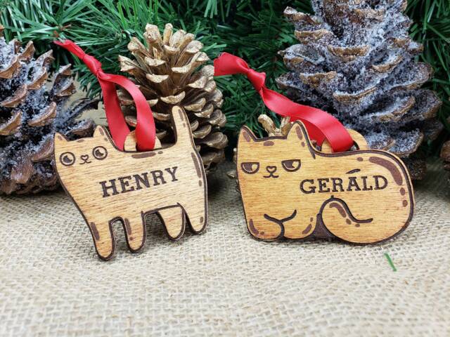 Custom Cat Ornament Gift For Lovers Stocking Stuffer Personalized Pet Grumpy Christmas Sign - image 1