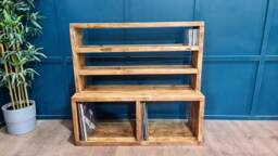 The Moy Cd/Album Storage Unit in A Wax Finish. Bespoke Sizes Available