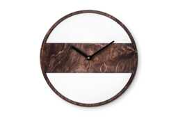 Modern Wooden Wall Clock - Minimalist Scandinavian Round Decor Silent Farmhouse Timepiece - 11.8