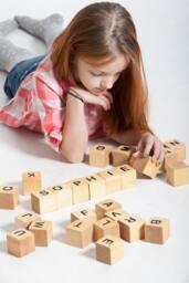Personalized Wood Name Blocks - Alphabet Building Blocks, Eco Friendly Toys, Children Wooden Toys - thumbnail 1