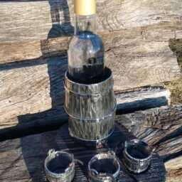 Stainless Steel Wine Rack, Medieval Cookware, 11Th Anniversary Gift - thumbnail 2