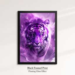Purple Tiger Canvas Art - Vibrant Framed Wall Decor, Bold Wildlife Artwork, Perfect For Living Room Or Bedroom, Gift Animal Lovers - thumbnail 2