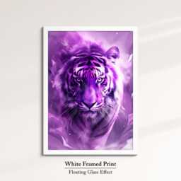 Purple Tiger Canvas Art - Vibrant Framed Wall Decor, Bold Wildlife Artwork, Perfect For Living Room Or Bedroom, Gift Animal Lovers - thumbnail 3