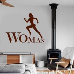 Wall Vinyl Decal Sport Fitness Quote Fit Woman Work Out Routine Bodybuilding Gym Modern Home Decor - #1216Dz - thumbnail 2