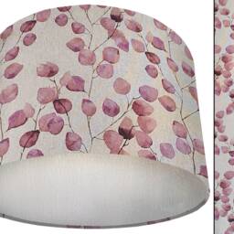 Handmade Botanical Pink Lampshade Honesty Plant Ceiling/Table Light - thumbnail 3