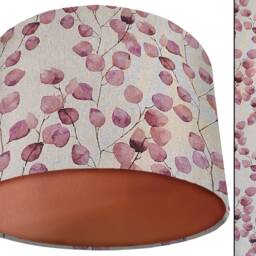 Handmade Botanical Pink Lampshade Honesty Plant Ceiling/Table Light - thumbnail 2