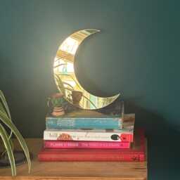 Gold Mirror Acrylic Moon Wall Art - thumbnail 2