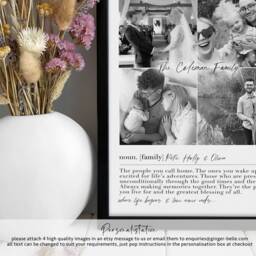 Personalized Family Definition Photo Gift, Custom Wall Art - Framed Option - thumbnail 3