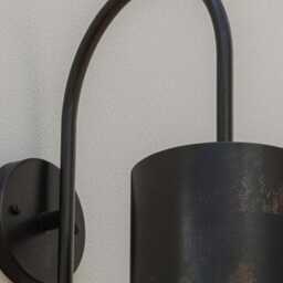 Handmade Black Patina Wall Sconce Rustic Copper Interior Light - thumbnail 3