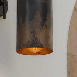 Handmade Black Patina Wall Sconce Rustic Copper Interior Light - thumbnail 4
