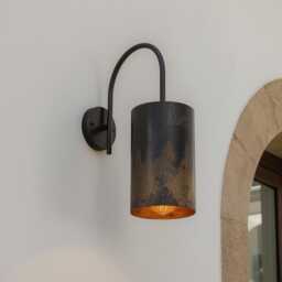 Handmade Black Patina Wall Sconce Rustic Copper Interior Light - thumbnail 1
