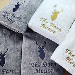 stag Embroidered Towel Hand Bath Sheet 500Gsm 100% Cotton - thumbnail 3