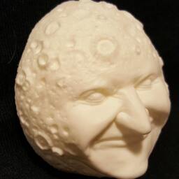 Man in The Moon 3D Sticker - Unpainted - thumbnail 3