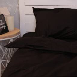 Natural Cotton Duvet Cover in Black. Twin, Full, Queen, King, Single, Kingsingle, Double, Custom Size