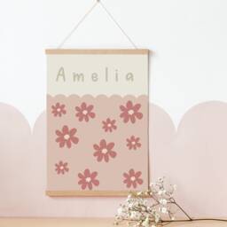Personalised Flower Name Print For Girls Room, Nursery Or Playroom - Print Only - thumbnail 2