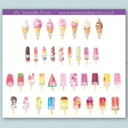 Personalised Family Ice Cream Print. Summer Memories 2021. Fun Colourful Housewarming Gift With Lollies. New Home - thumbnail 3