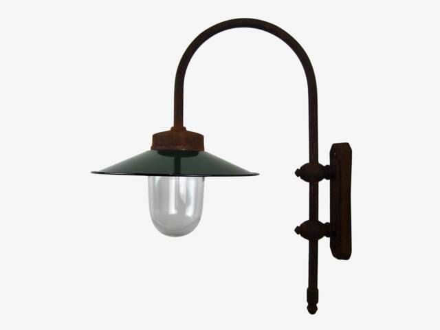 Sustainable Traditional Courtyard Lamp in A Rust Finish, Wall Lamp, Outdoor Lighting For Half-Timbered Houses, Riding Stables, Vineyards, Model 18 - image 1