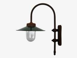 Sustainable Traditional Courtyard Lamp in A Rust Finish, Wall Lamp, Outdoor Lighting For Half-Timbered Houses, Riding Stables, Vineyards, Model 18