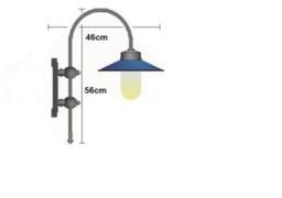 Sustainable Traditional Courtyard Lamp in A Rust Finish, Wall Lamp, Outdoor Lighting For Half-Timbered Houses, Riding Stables, Vineyards, Model 18 - thumbnail 2