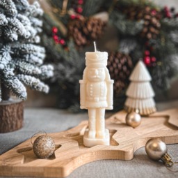 Nutcracker Soy Candle - Handmade Festive Christmas Home Decor - thumbnail 1