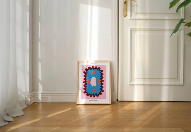 Lesotho Flower Market Art Print - Nordic Danish Pastel Decor - image 1