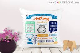 Birth Stats Baby Boy/Girl Pillow-Birth Announcement-Nursery Decor-Baby Pillow-Keepsake Pillow-Personalized Pillow-New Baby-Nursery-Boy-Girl