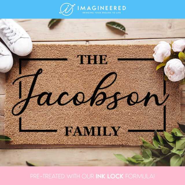 Custom Family Doormat - Customized Door Mat Wedding Gifts Closing Gift Housewarming New Home Welcome Christmas Ideas - image 1