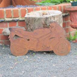 Rusty Metal Kawasaki Ninja Motorcycle Wall Art, Steel Anniversary Gift - thumbnail 2