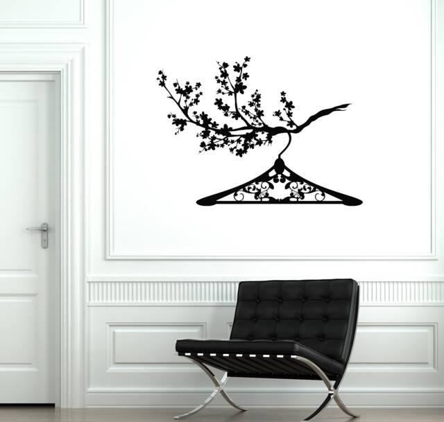 Hanger Branches Vinyl Wall Decal Wardrobe Dressing Room Decor Home Stickers Mural - #2806Di - image 1