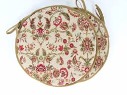 "Set Of 2 Morris Tapestry Bistro/Round/Garden/Kitchen/Patio Seat Pads Available in 3 Sizes 12"" 14"" 16" - thumbnail 1