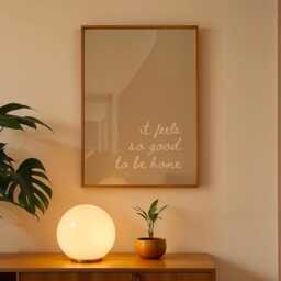 It Feels So Good To Be Home, Daily Affirmations Poster, Minimalist Decor, Cute Bedroom Print, Natural Beige Wall Art, Simply Home Art - thumbnail 2