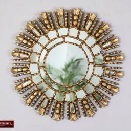 Decorative Gold Sunburst Mirror 17.7 - thumbnail 2