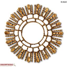 Decorative Gold Sunburst Mirror 17.7 - thumbnail 3